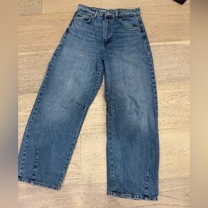 Zara barrel women Relaxed Fit Blue Jeans
